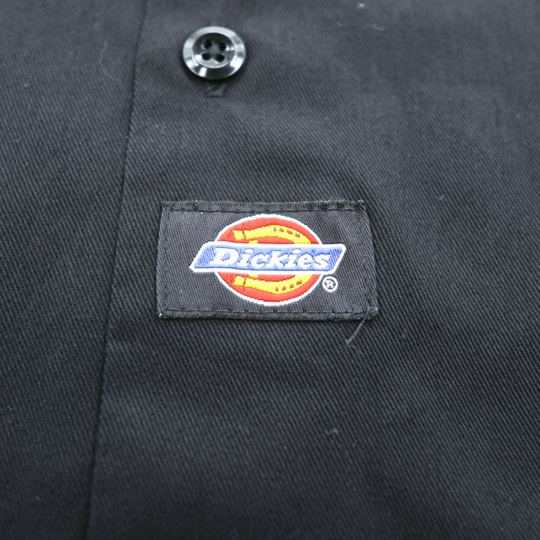Dickies 半袖ワークシャツ XL ブラック ビッグサイズ フラップ ダブルポケット ボックスシルエット