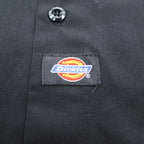 Dickies 半袖ワークシャツ XL ブラック ビッグサイズ フラップ ダブルポケット ボックスシルエット