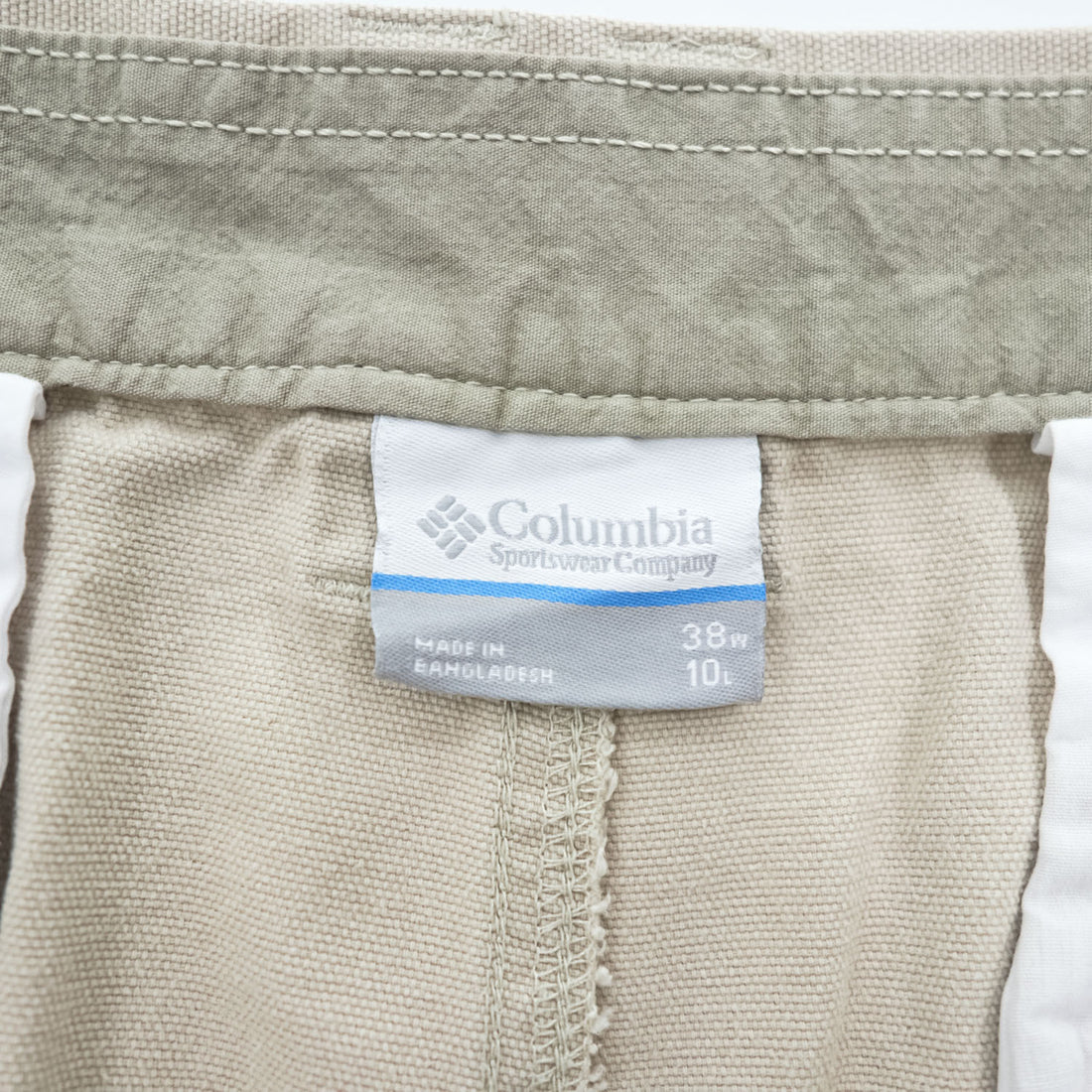 Columbia ダック地 ショートパンツ コットン キャンバス ハーフパンツ XL ベージュ AM4358
