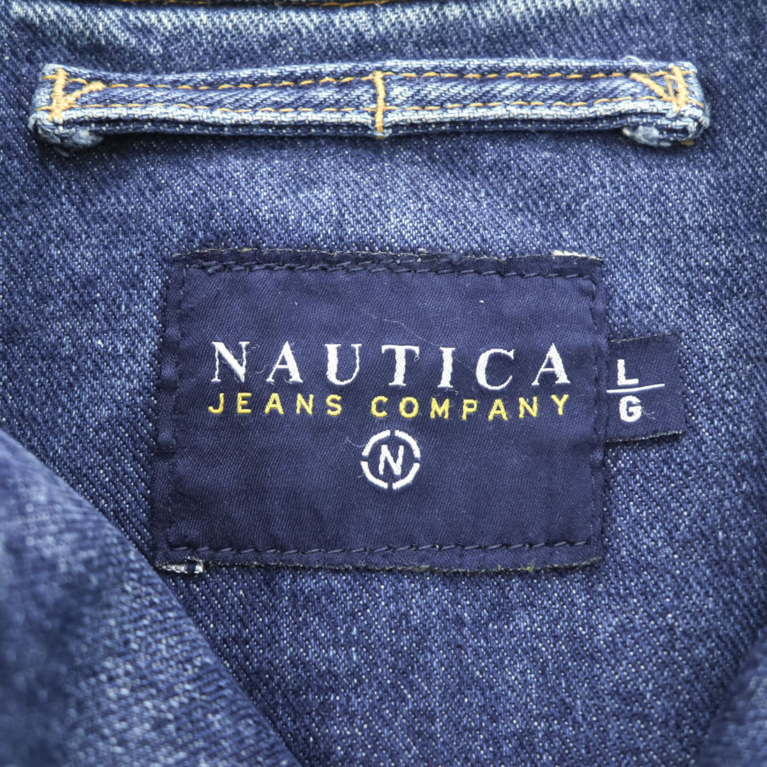 NAUTICA 90年代 USA製 ヴィンテージ デニムジャケット Gジャン L インディゴ ブルー JEANS COMPANY