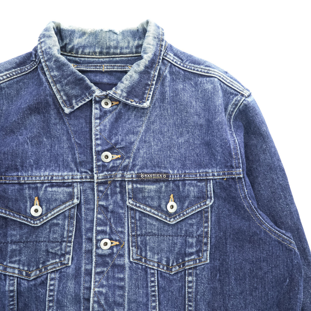 NAUTICA 90年代 USA製 ヴィンテージ デニムジャケット Gジャン L インディゴ ブルー JEANS COMPANY