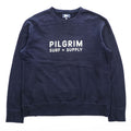 Pilgrim Surf＋Supply 日本製 クルーネック スウェット トレーナー M ネイビー 36-13-0010-375