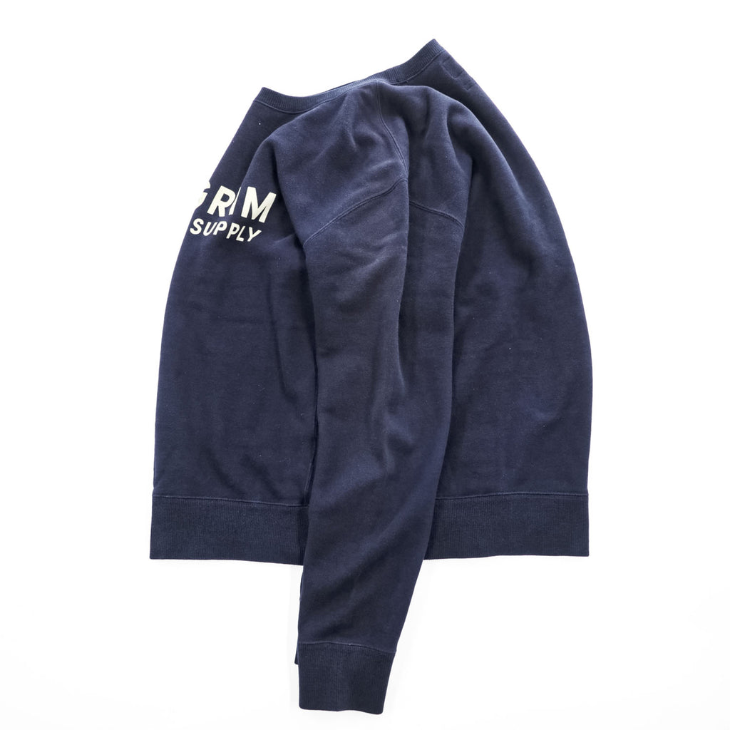 Pilgrim Surf＋Supply 日本製 クルーネック スウェット トレーナー M ネイビー 36-13-0010-375
