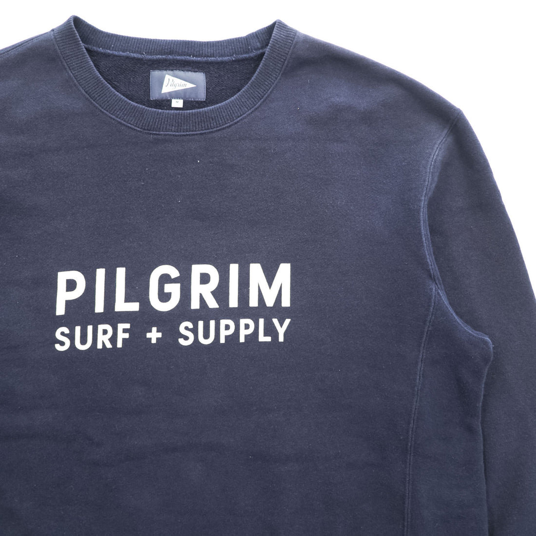 Pilgrim Surf＋Supply 日本製 クルーネック スウェット トレーナー M ネイビー 36-13-0010-375
