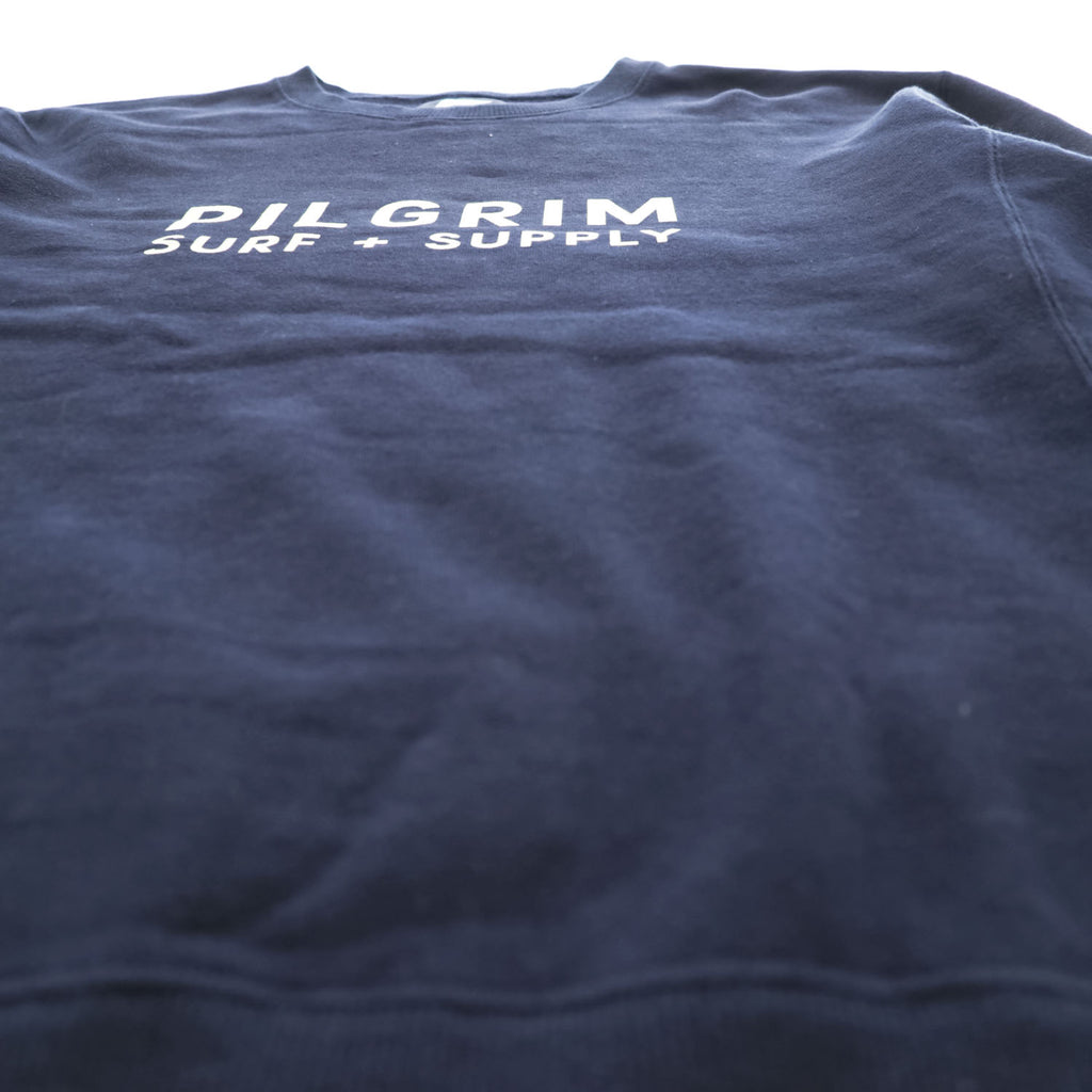 Pilgrim Surf＋Supply 日本製 クルーネック スウェット トレーナー M ネイビー 36-13-0010-375