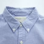 DENIM & SUPPLY RALPH LAUREN 長袖 オックスフォードシャツ S ブルー ボタンダウン 胸ポケット