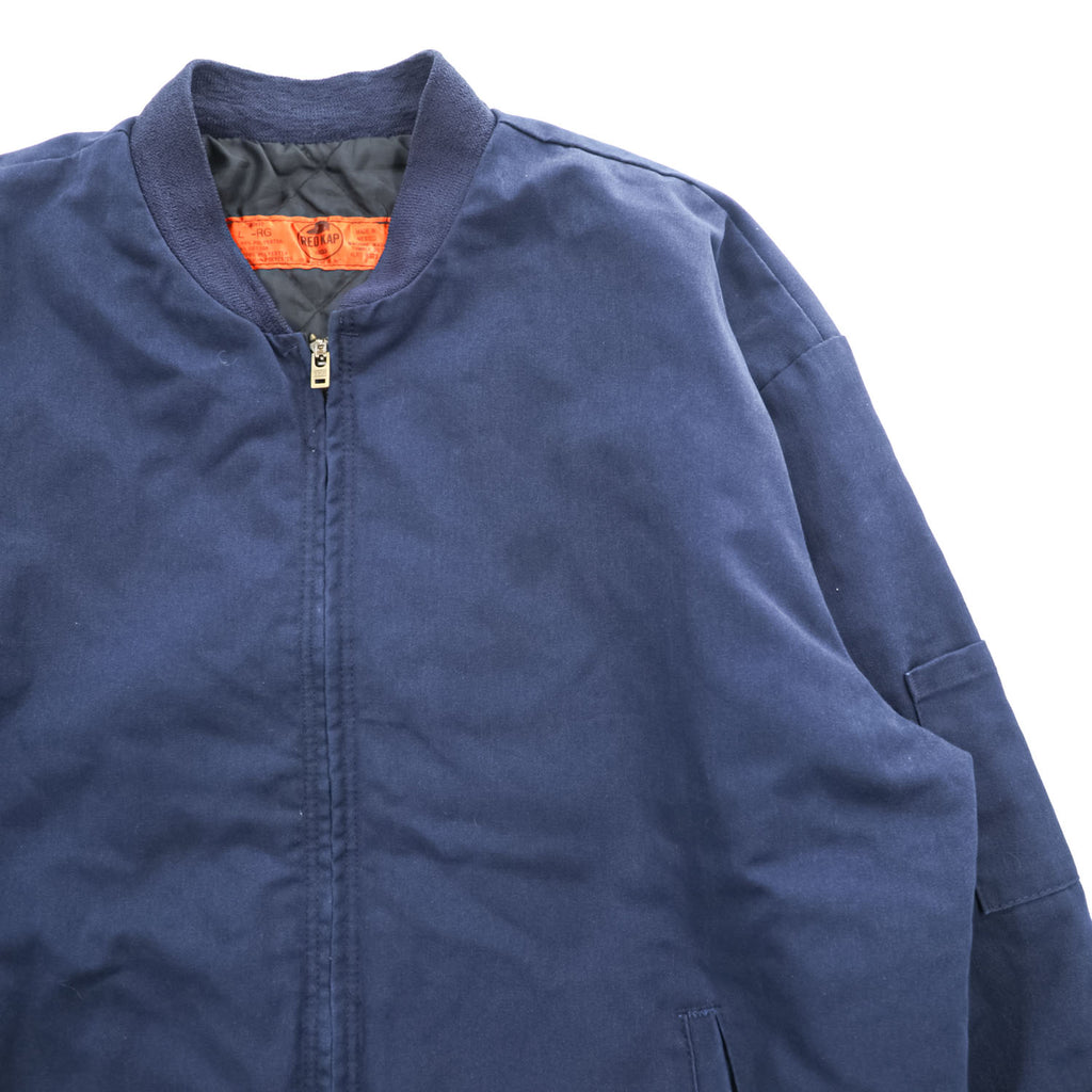 RED KAP ワークジャケット ジップアップブルゾン L ネイビー キルティング裏地 JT38NV5