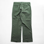 ROUNDTREE ＆YORKE 2タック スラックス パンツ TOTAL FLEX コットン L オリーブ グリーン プリーツ ダブルカフス