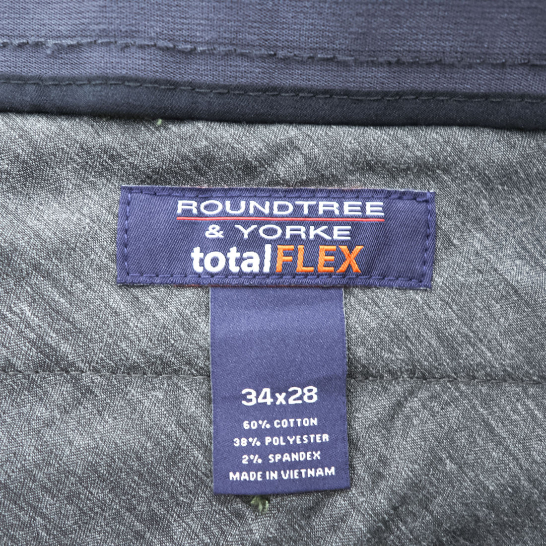 ROUNDTREE ＆YORKE 2タック スラックス パンツ TOTAL FLEX コットン L オリーブ グリーン プリーツ ダブルカフス
