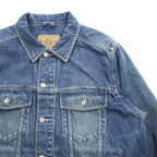Eddie Bauer デニムジャケット Gジャン XL インディゴ ブルー コーデュロイ切替