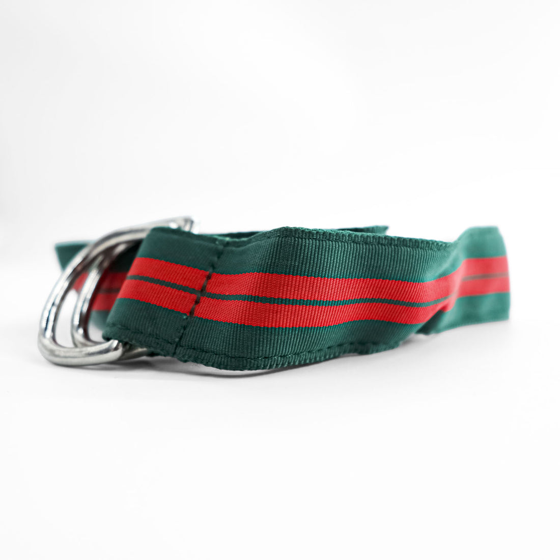 Polo Ralph Lauren 90年代 USA製 ヴィンテージ Dリング リボンベルト ストライプ レッド グリーン