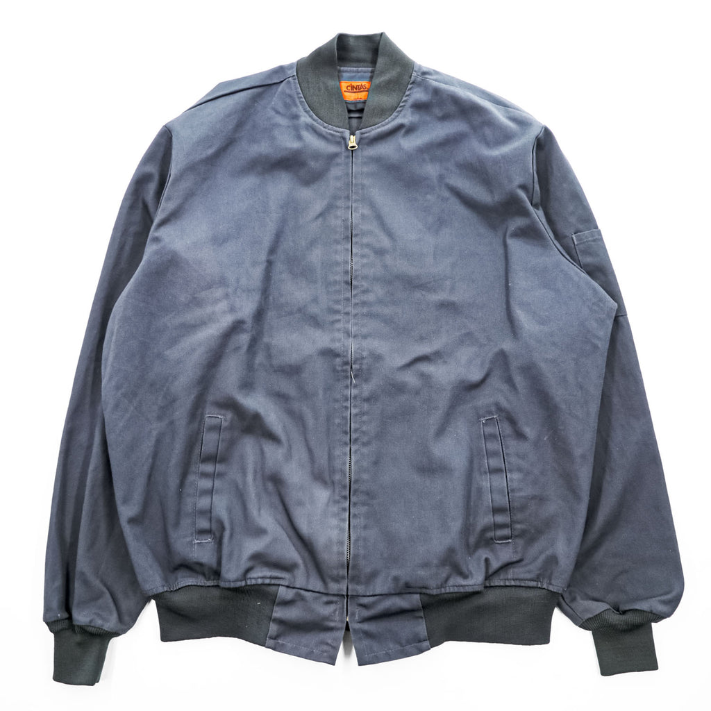 90s Vintage Work Bomber Jacket CINTAS ワーク ボンバージャケット ジップアップ ブルゾン XL グレー 90年代