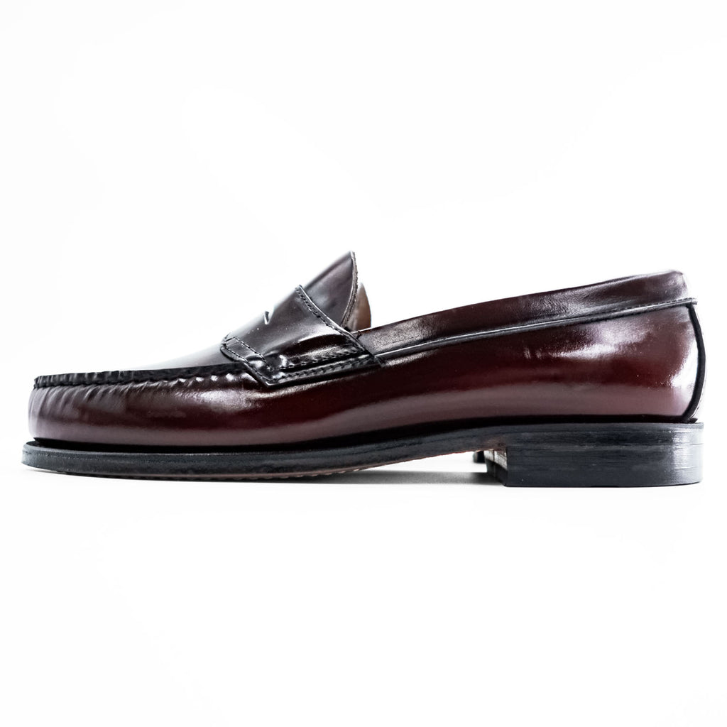 Vintage G.H. Bass Weejuns Leavitt Penny 731 Burgundy Leather Loafers USA Made 8.5C