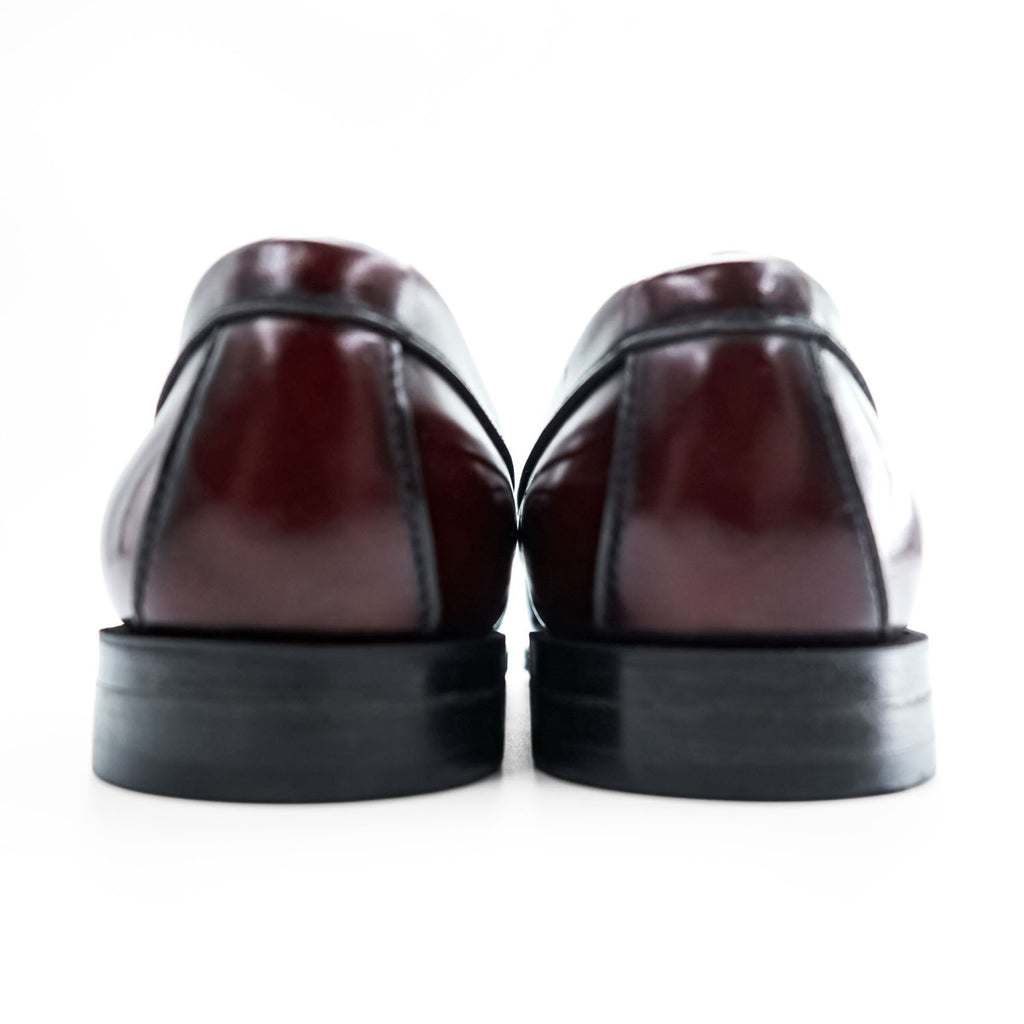 Vintage G.H. Bass Weejuns Leavitt Penny 731 Burgundy Leather Loafers USA Made 8.5C