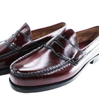 Vintage G.H. Bass Weejuns Leavitt Penny 731 Burgundy Leather Loafers USA Made 8.5C