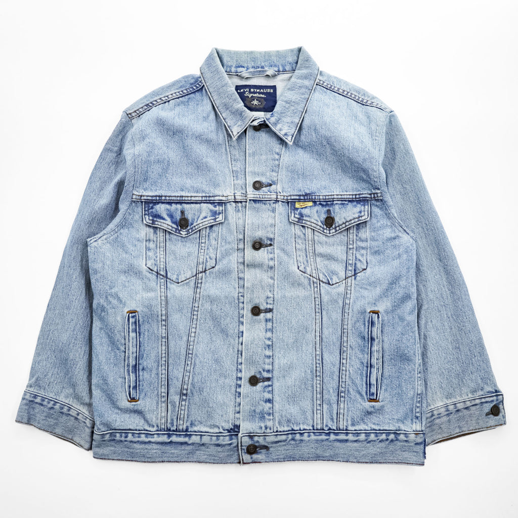 LEVI STRAUSS Signature 00年代 デニム トラッカージャケット Gジャン L ライトブルー インディゴ