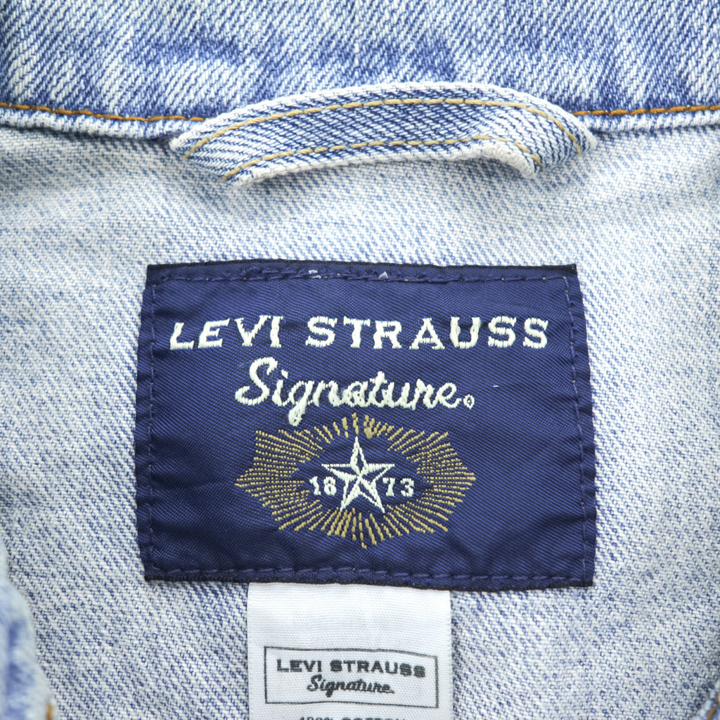 LEVI STRAUSS Signature 00年代 デニム トラッカージャケット Gジャン L ライトブルー インディゴ