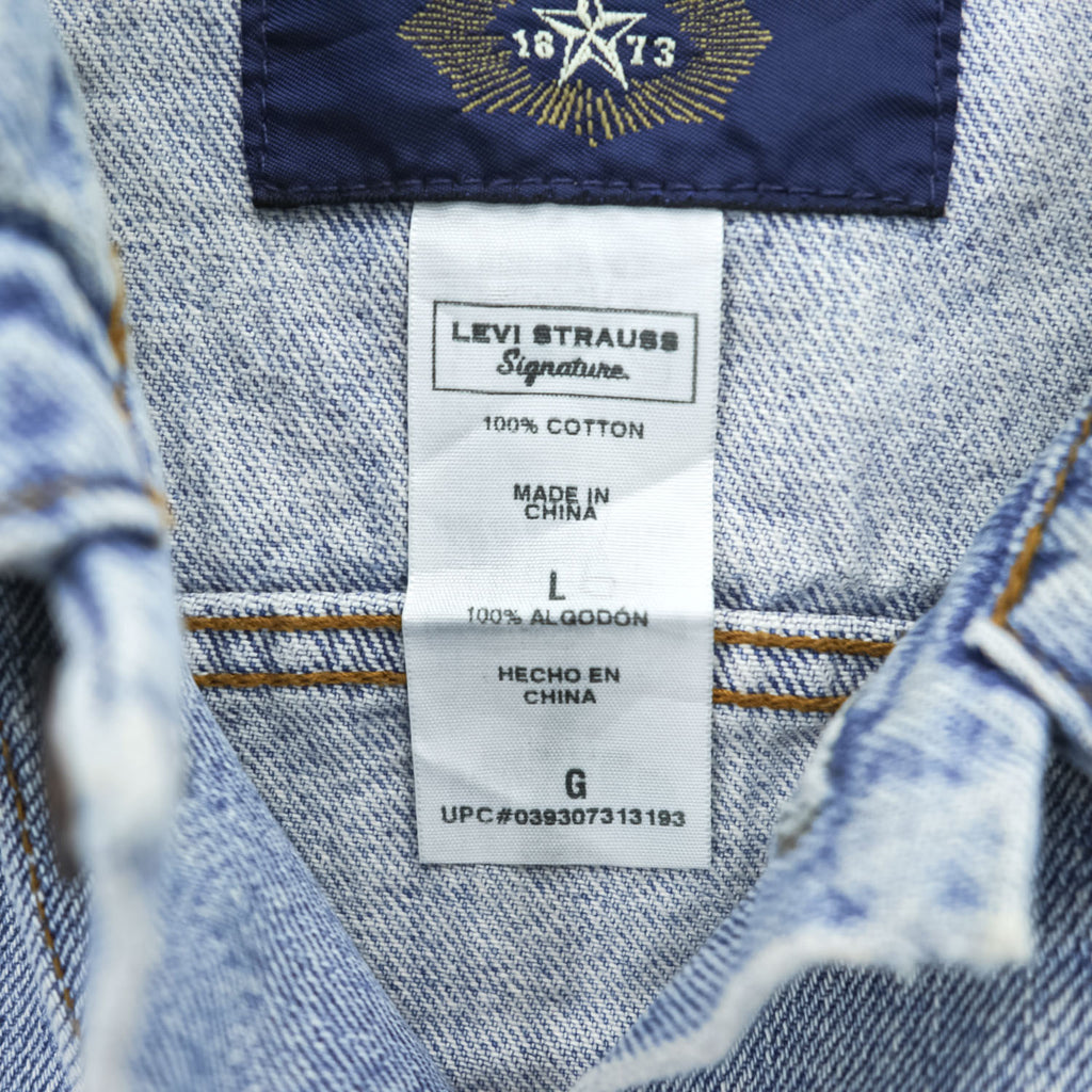LEVI STRAUSS Signature 00年代 デニム トラッカージャケット Gジャン L ライトブルー インディゴ