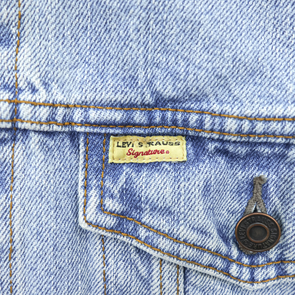 LEVI STRAUSS Signature 00年代 デニム トラッカージャケット Gジャン L ライトブルー インディゴ