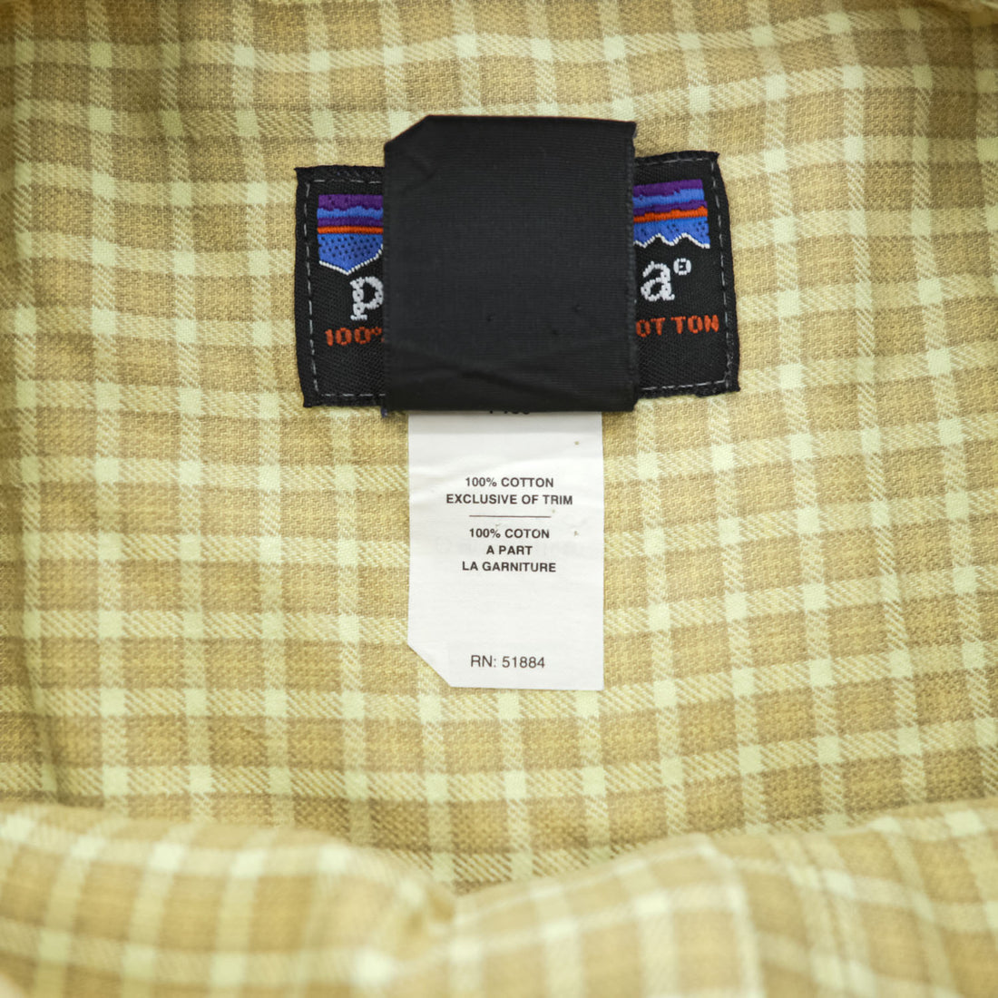 1999 Patagonia Organic Pima Cotton Plaid Long Sleeve Shirt Men's XL Made in Portugal