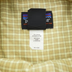1999 Patagonia Organic Pima Cotton Plaid Long Sleeve Shirt Men's XL Made in Portugal