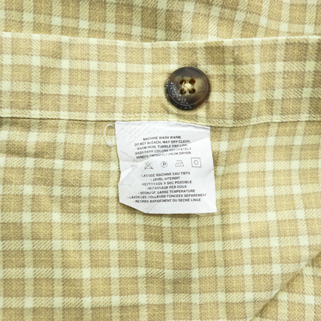 1999 Patagonia Organic Pima Cotton Plaid Long Sleeve Shirt Men's XL Made in Portugal