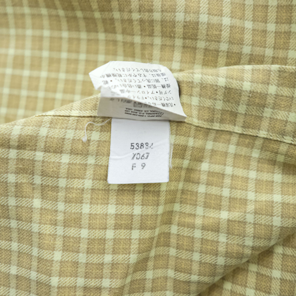1999 Patagonia Organic Pima Cotton Plaid Long Sleeve Shirt Men's XL Made in Portugal