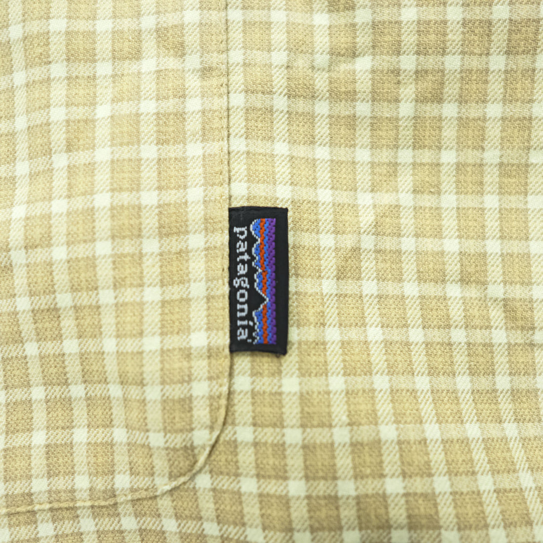 1999 Patagonia Organic Pima Cotton Plaid Long Sleeve Shirt Men's XL Made in Portugal