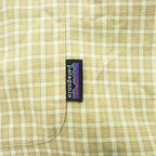 1999 Patagonia Organic Pima Cotton Plaid Long Sleeve Shirt Men's XL Made in Portugal