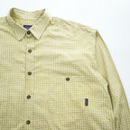 1999 Patagonia Organic Pima Cotton Plaid Long Sleeve Shirt Men's XL Made in Portugal