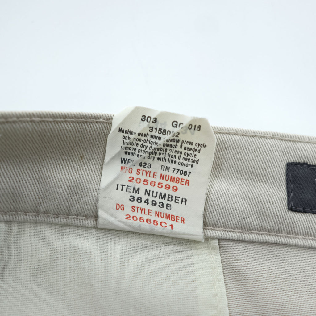DOCKERS (Levi Strauss) 00s Vintage Wide 2-Tuck Pleated Chino Pants Beige L GOLF