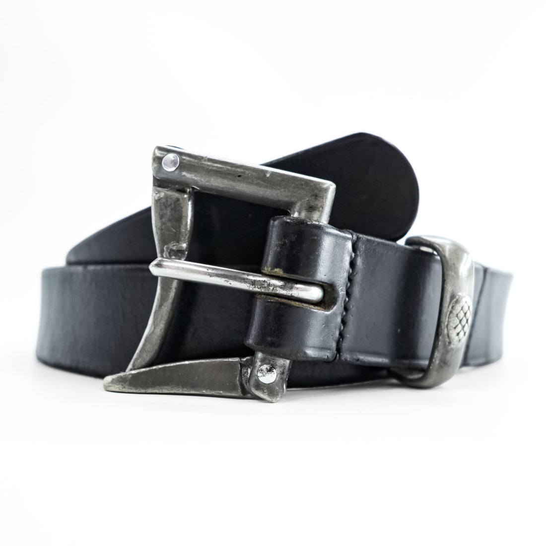 Needles Quick Release Leather Belt Black Made in England Size 32/80 Fireman Buckle