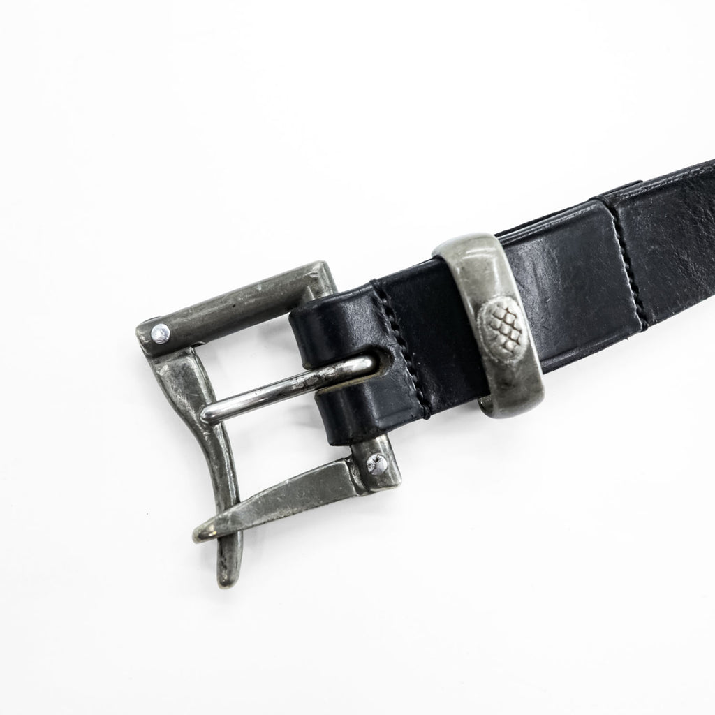Needles Quick Release Leather Belt Black Made in England Size 32/80 Fireman Buckle