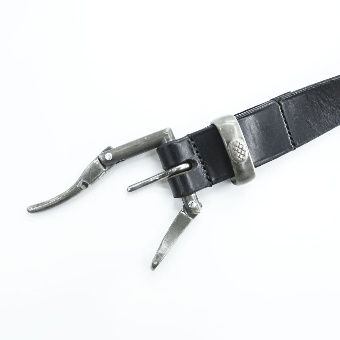 Needles Quick Release Leather Belt Black Made in England Size 32/80 Fireman Buckle