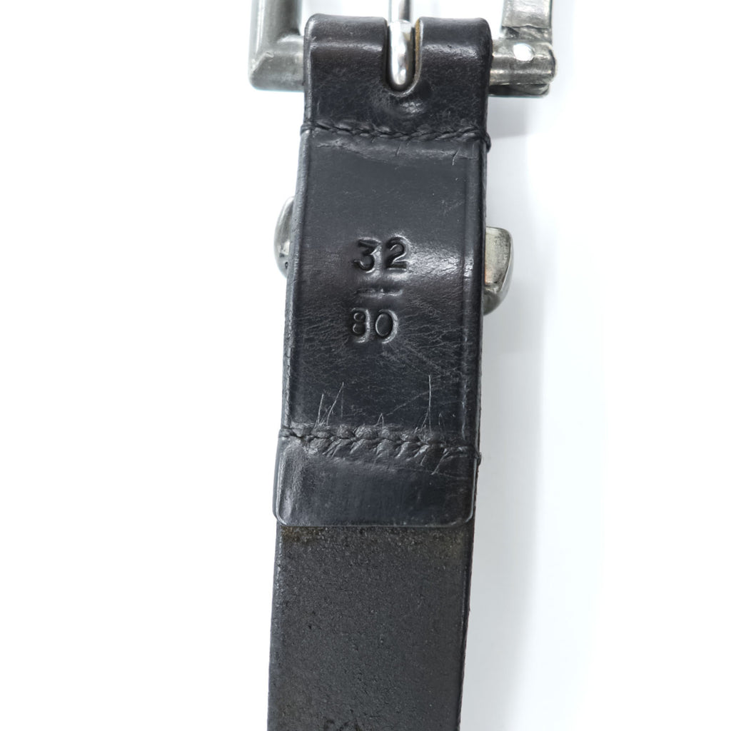 Needles Quick Release Leather Belt Black Made in England Size 32/80 Fireman Buckle