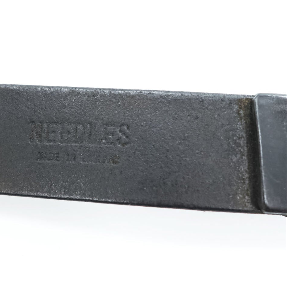 Needles Quick Release Leather Belt Black Made in England Size 32/80 Fireman Buckle