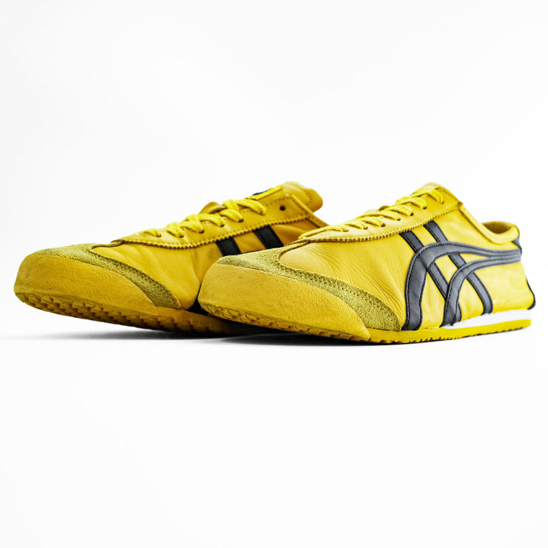 Onitsuka Tiger MEXICO 66 Yellow Black Leather Sneakers 27.0cm