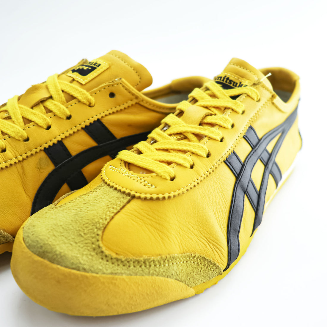 Onitsuka Tiger MEXICO 66 Yellow Black Leather Sneakers 27.0cm