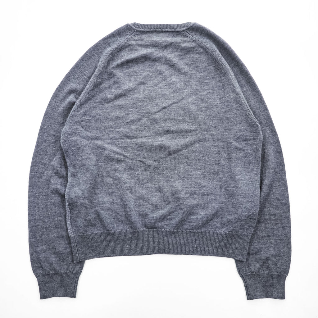 Brooks Brothers Red Fleece 100% Merino Wool Raglan Crewneck Sweater Gray XL