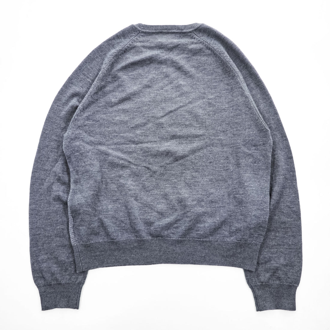Brooks Brothers Red Fleece 100% Merino Wool Raglan Crewneck Sweater Gray XL