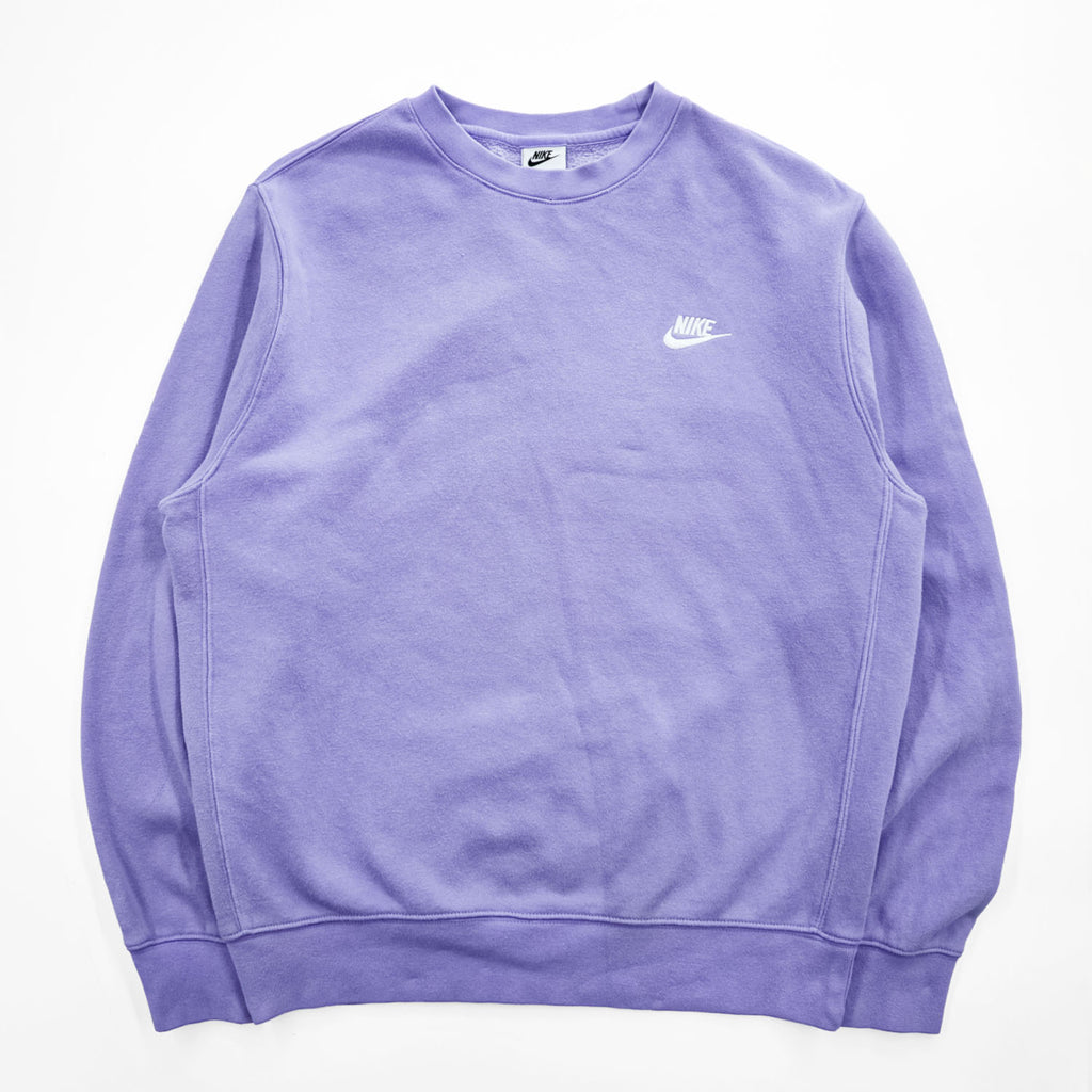 Nike Embroidered Swoosh Crewneck Sweatshirt Purple M