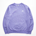 Nike Embroidered Swoosh Crewneck Sweatshirt Purple M