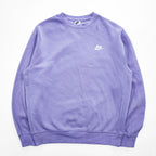 Nike Embroidered Swoosh Crewneck Sweatshirt Purple M