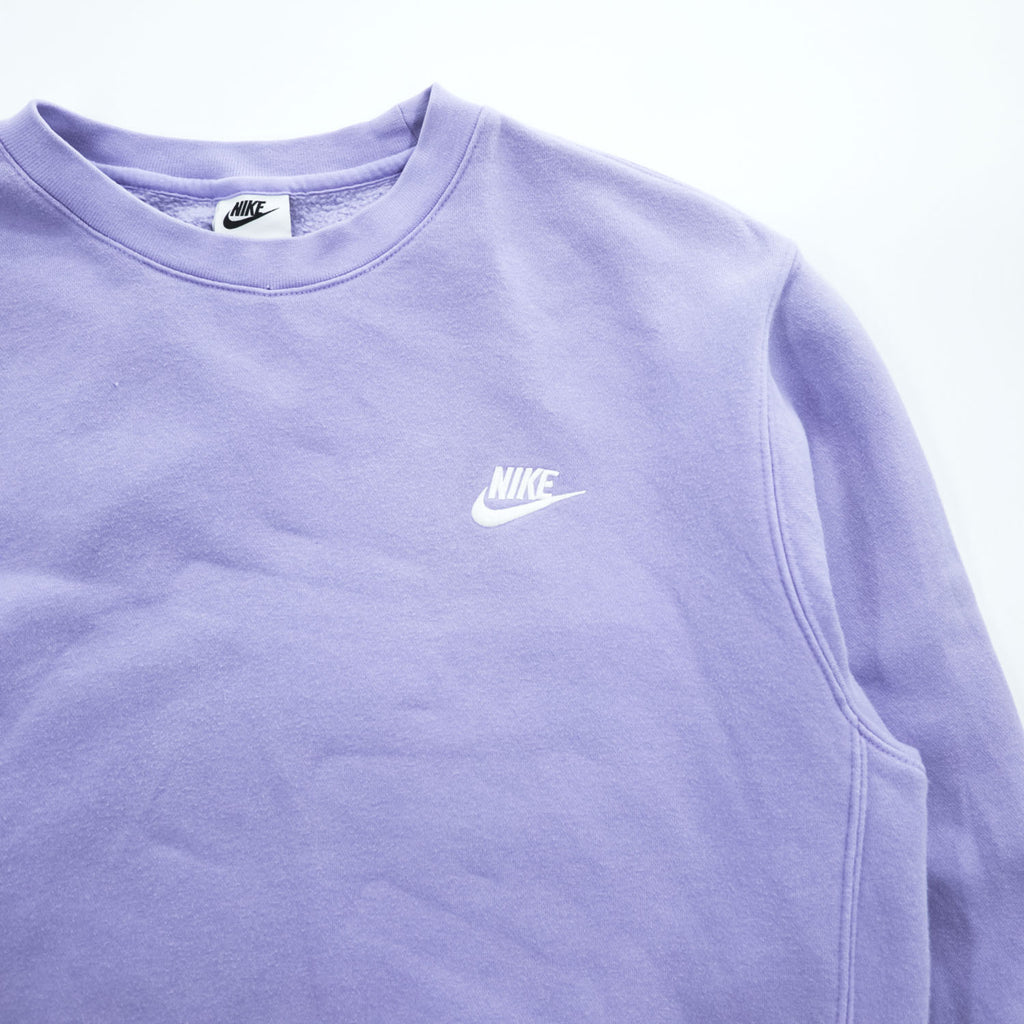 Nike Embroidered Swoosh Crewneck Sweatshirt Purple M