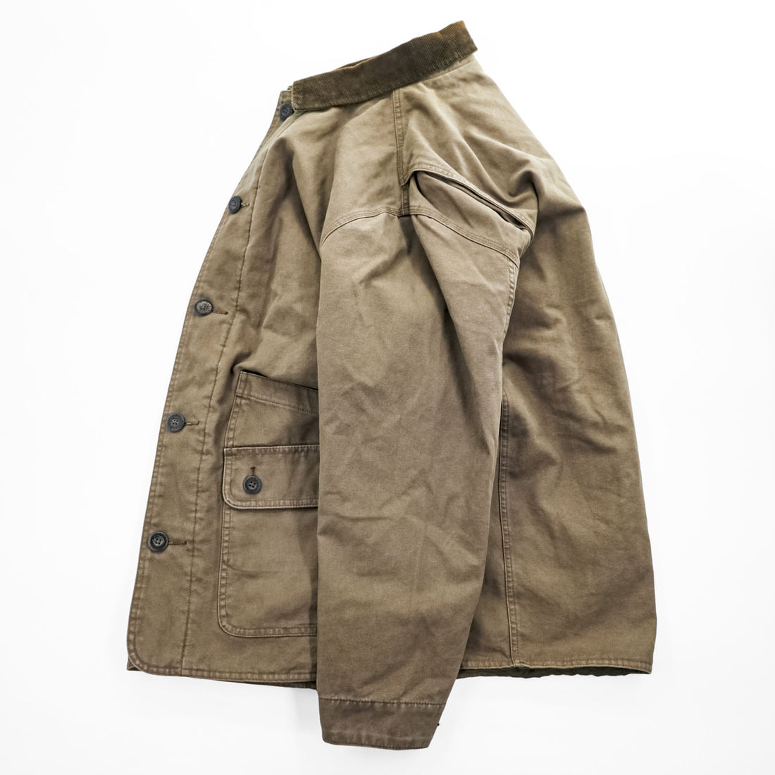 ORVIS ダック地 ハンティングジャケット L キャンバス 襟コーデュロイ 中綿 キルティングライナー