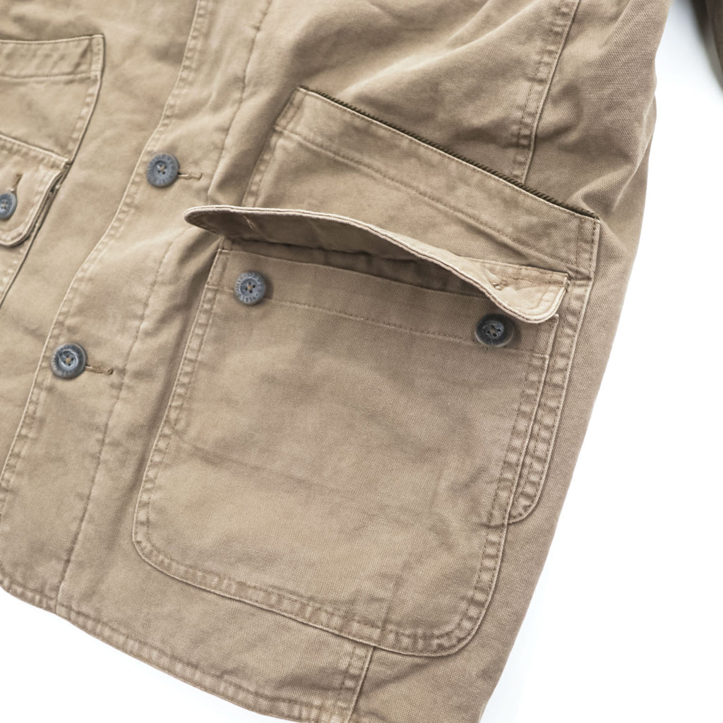 ORVIS ダック地 ハンティングジャケット L キャンバス 襟コーデュロイ 中綿 キルティングライナー