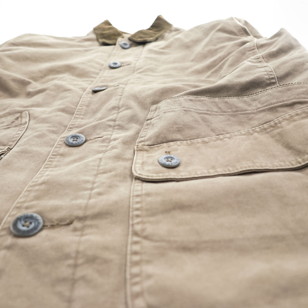 ORVIS ダック地 ハンティングジャケット L キャンバス 襟コーデュロイ 中綿 キルティングライナー