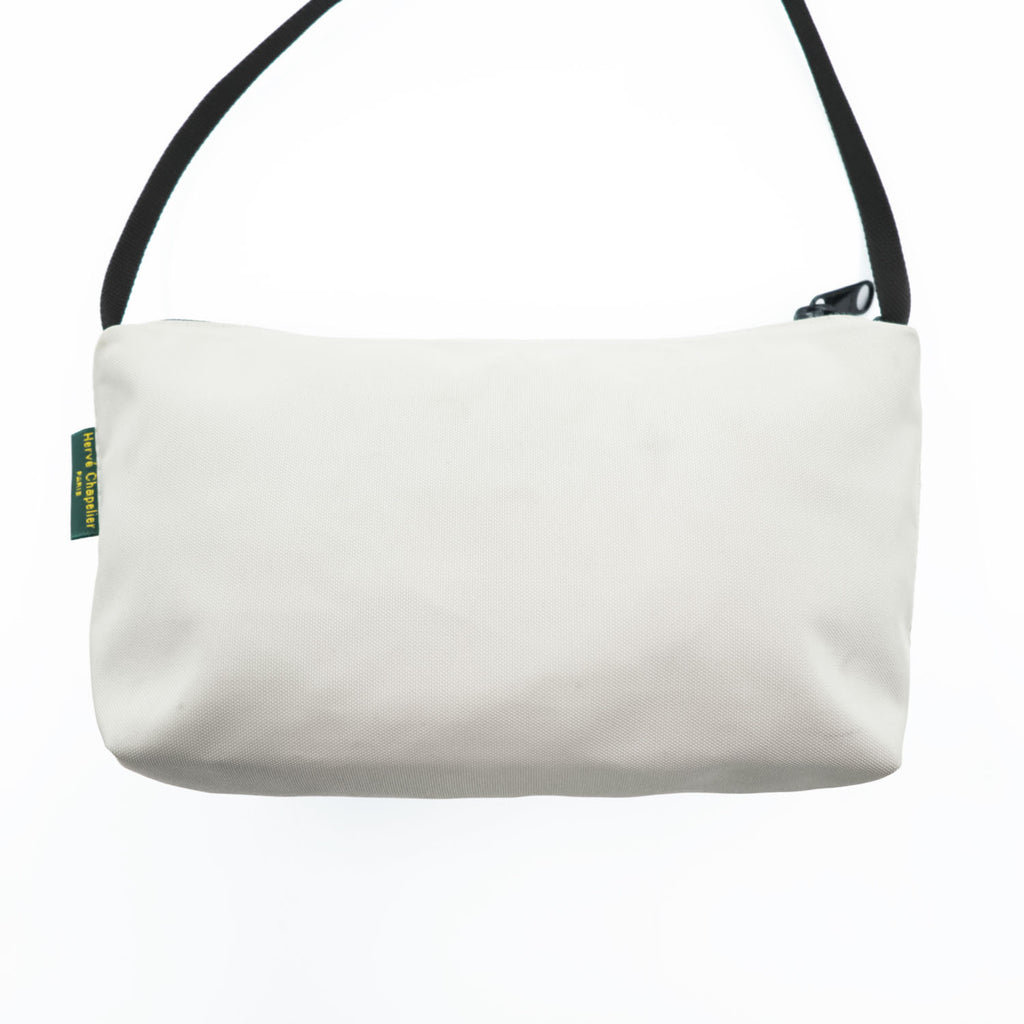 Herve Chapelier 2884N Nylon Square Crossbody Shoulder Bag Nacre Beige France
