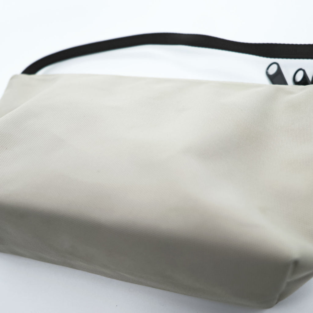 Herve Chapelier 2884N Nylon Square Crossbody Shoulder Bag Nacre Beige France