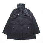 Burberry Brit 3808689 Black Hooded Technical Field Parka Nova Check Women's US 6